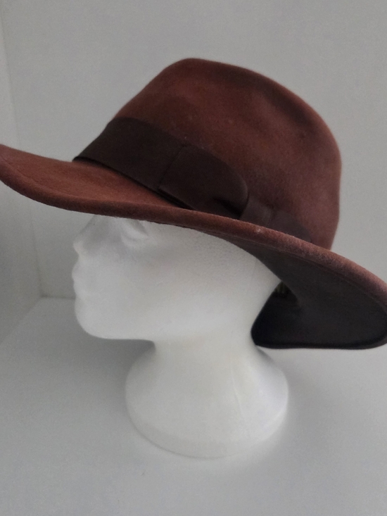 Jaxon Brown and Black Wool Fedora Hat XL main image 10